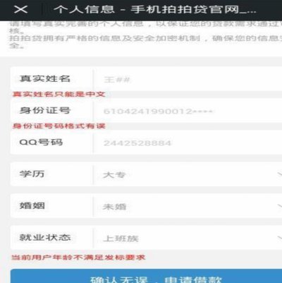 拍拍贷填表，安全从你开始